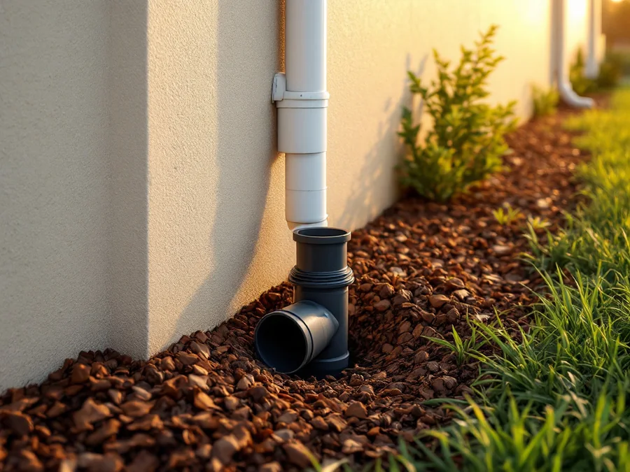 Downspout drainage installation
